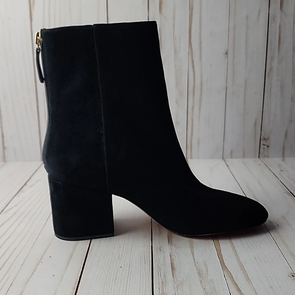 J. Crew Sadie Black Suede Heeled Ankle Boots - Picture 6 of 10